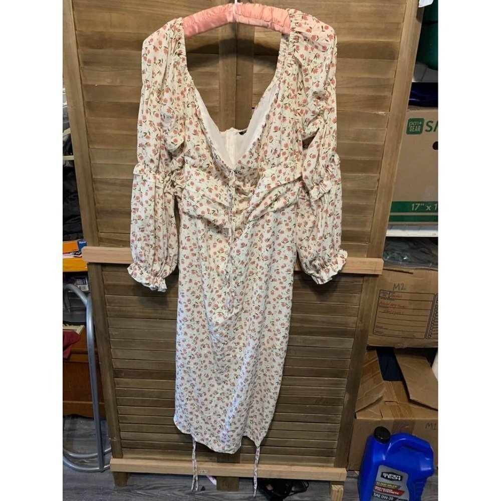 Shein Floral Print Dress Plus Size 3XL Retro Cottage Y2K 90s Casual Everyday